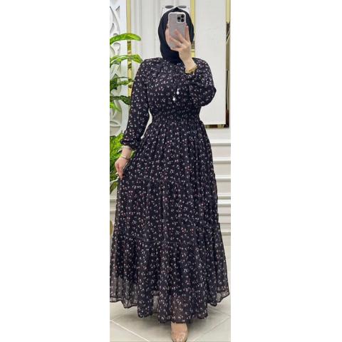 BLACK FLORAL DRESS